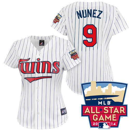 Eduardo Nunez #9 mlb Jersey-Minnesota Twins Women's Authentic 2014 ALL Star Home White Cool Base Baseball Jersey